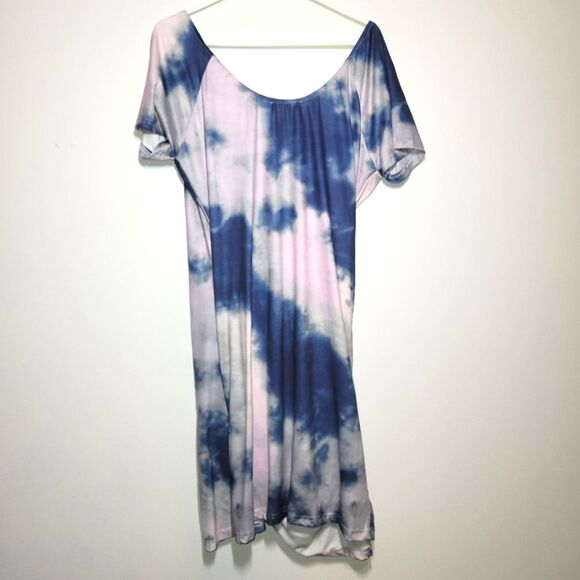 New Rebdolls Tie Dye Ruched Bodycon Mini Dress 3X **FLAWED** - Picture 4 of 10